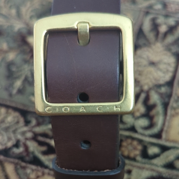 Coach Brown Belt with Gold Buckle - Picture 3 of 7